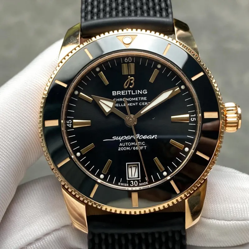 Breitling Superocean Heritage RB2010121B1S1 Replica - Black Dial Fluted Bezel