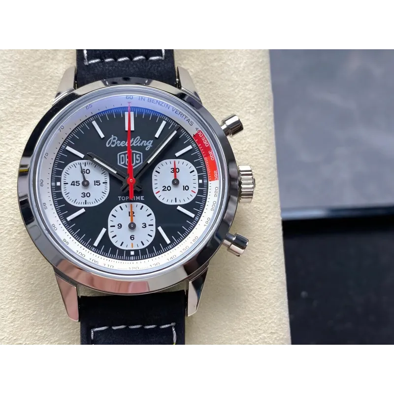 Breitling Top Time B01 Deus AB01765A1B1X1 Replica - Black Dial Stainless Steel