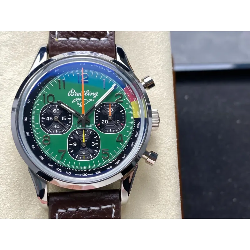 Breitling Top Time B01 Ford Mustang AB01762A1L1X1 Replica - Green Dial