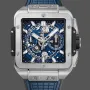 Hublot Square Bang Unico Titanium Blue 821.NX.5170.RX Replica - Rubber Strap
