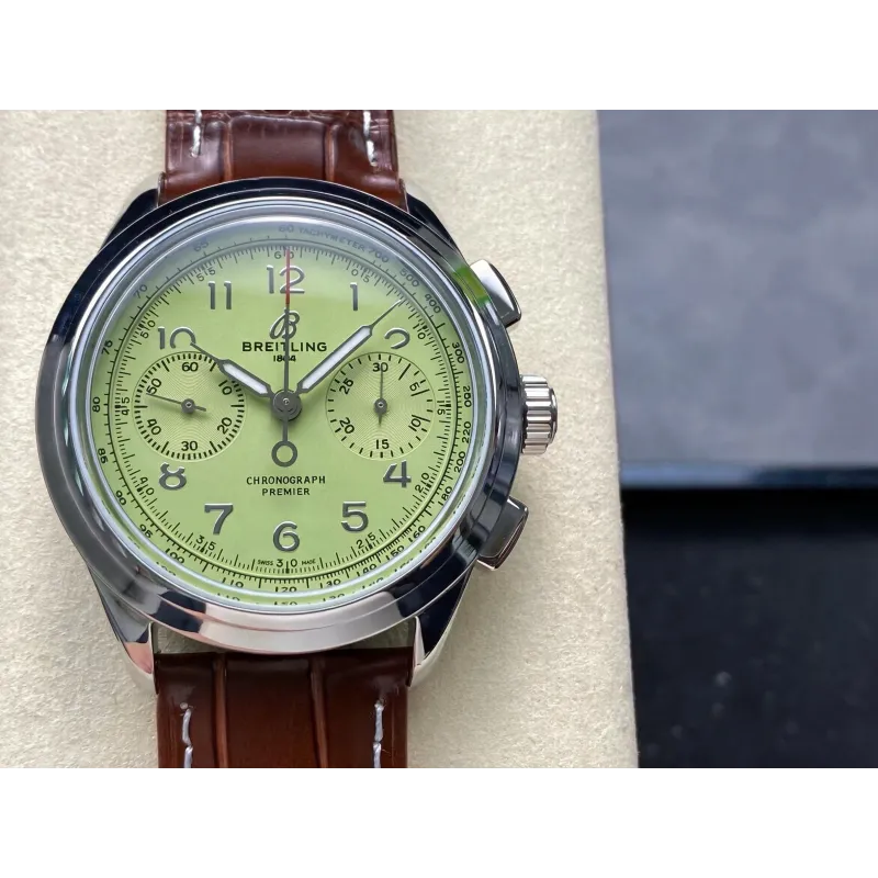 Breitling Premier Pistachio B09 Chronograph 40 AB0930D31L1P1 Replica - Green Dial