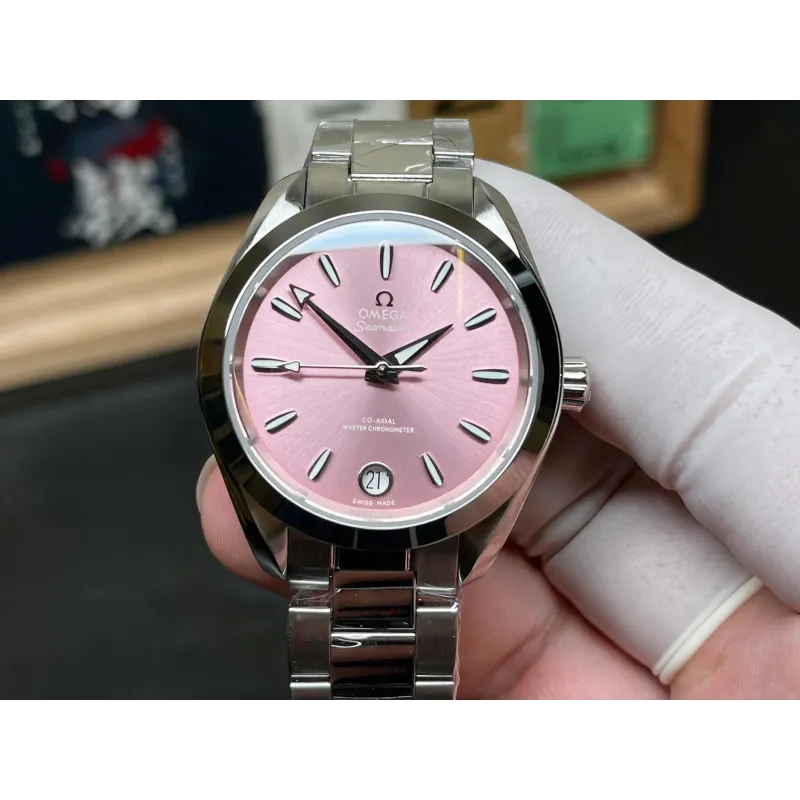 Omega Aqua Terra Unisex 220.10.34.20.10.003 Replica - Pink Dial Stainless Steel