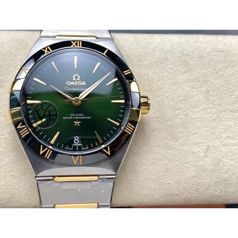 Omega Constellation 131.20.41.21.10.001 (TWO-TONE BRACELET EDITION) Replica - Green Dial