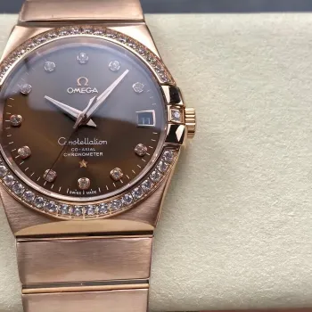 Omega Constellation 123.55.38.21.63.001 Replica - Brown Dial Two-Tone