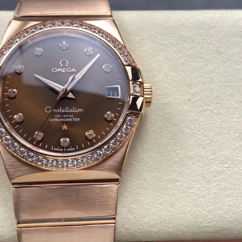 Omega Constellation 123.55.38.21.63.001 Replica - Brown Dial Two-Tone