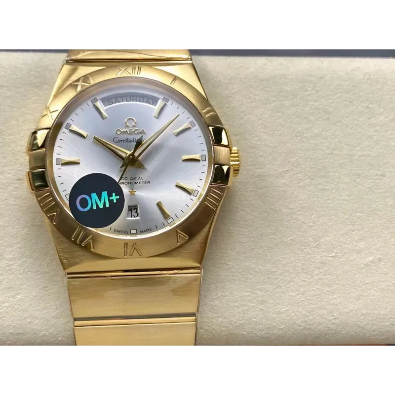 Omega Constellation 123.50.38.22.02.002 Replica - Silver Dial Fluted Bezel