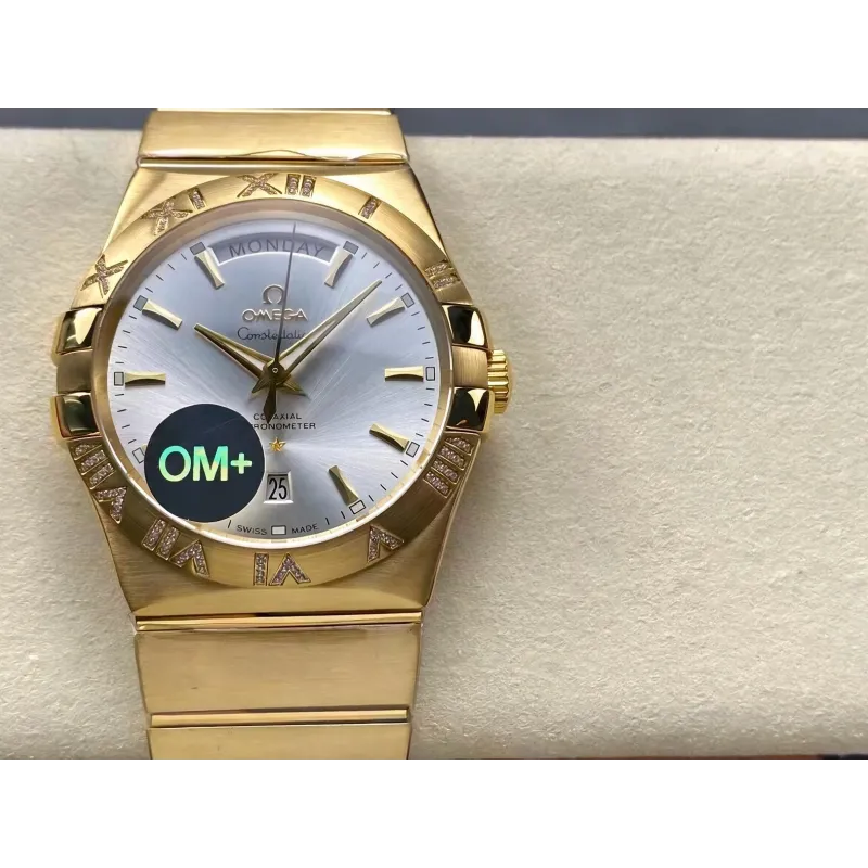 Omega Constellation 123.55.38.22.02.002 Replica - Silver Dial Fluted Bezel