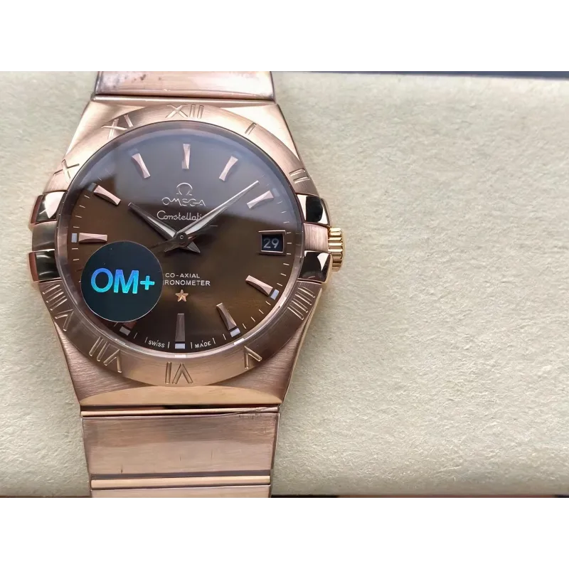 Omega Constellation 123.50.38.21.13.001 Replica - Brown Dial Two-Tone