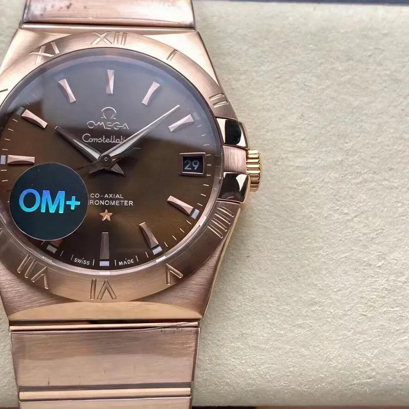Omega Constellation 123.50.38.21.13.001 Replica - Brown Dial Two-Tone
