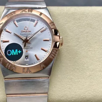 Omega Constellation 123.25.38.22.02.001 Replica - Silver Dial Fluted Bezel