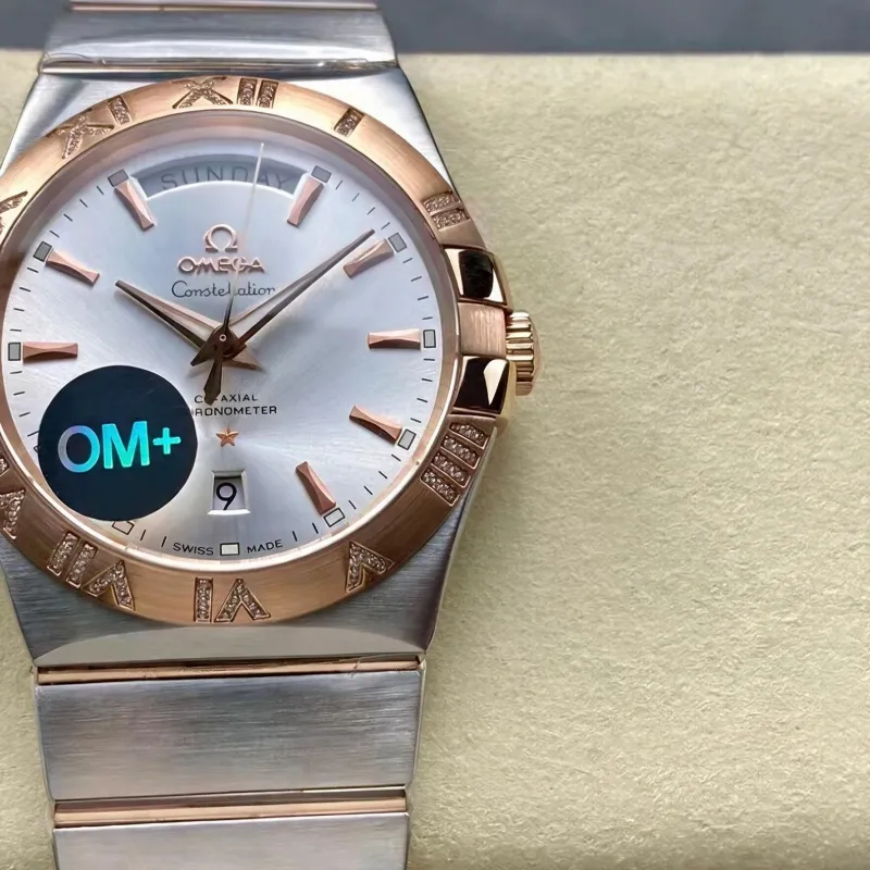 Omega Constellation 123.25.38.22.02.001 Replica - Silver Dial Fluted Bezel