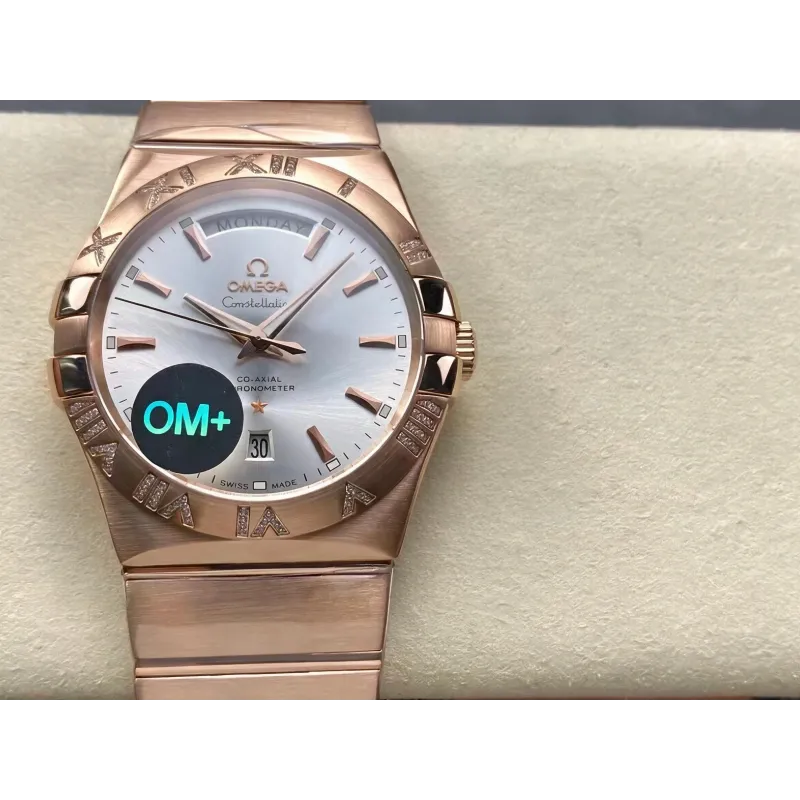 Omega Constellation 123.55.38.22.02.001 Replica - Silver Dial Fluted Bezel