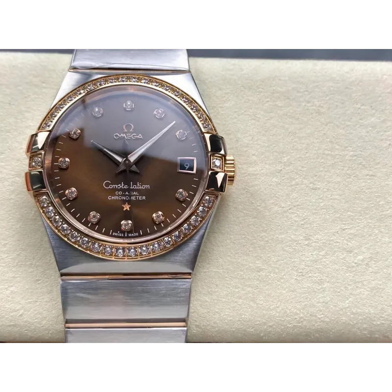 Omega Constellation 123.25.38.21.63.001 Replica - Brown Dial Stainless Steel