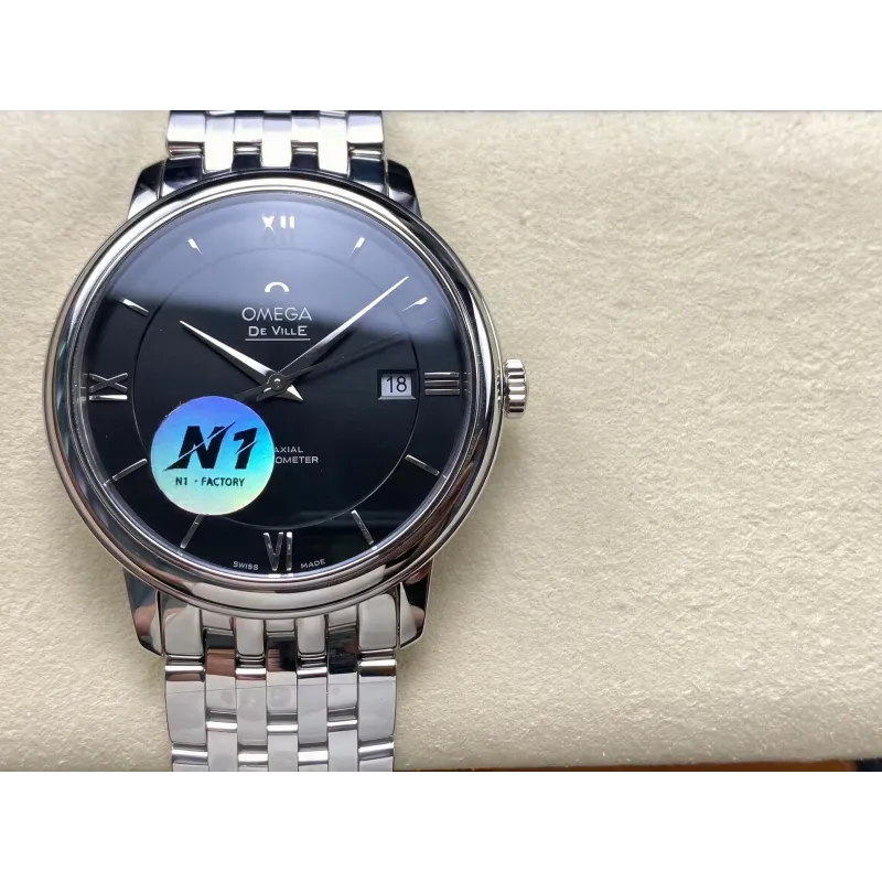 Omega De Ville 424.10.40.20.01.001 Replica - Black Dial Stainless Steel
