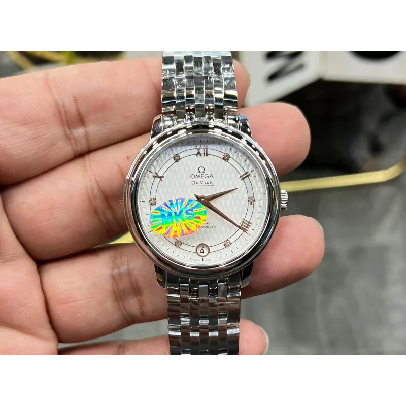 Omega De Ville Women's 424.10.33.20.52.001 Replica - Silver Dial Stainless Steel