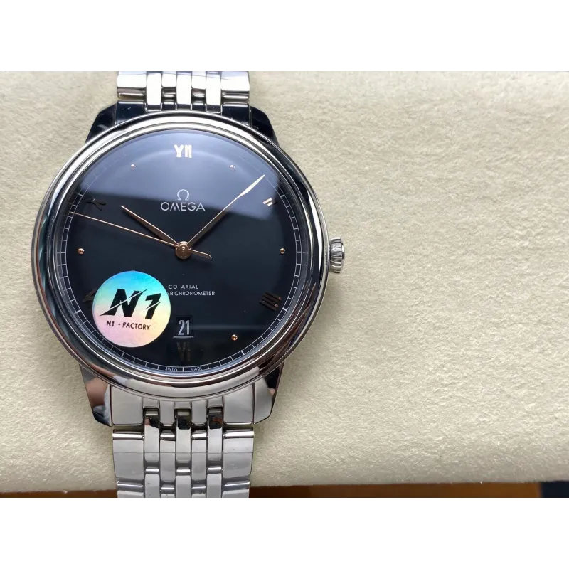 Omega De Ville 434.10.40.20.01.001 Replica - Black Dial Stainless Steel