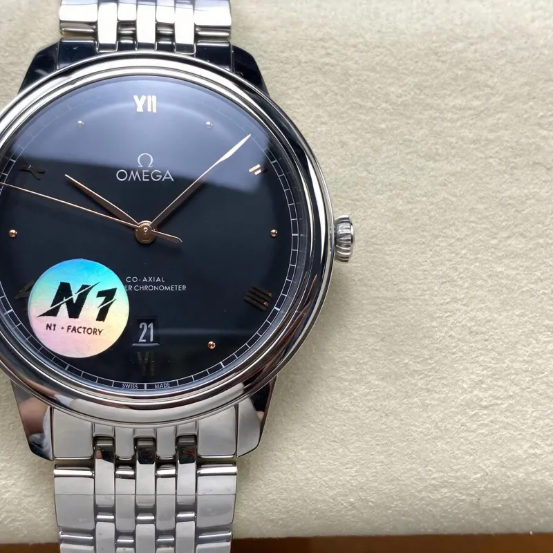 Omega De Ville 434.10.40.20.01.001 Replica - Black Dial Stainless Steel