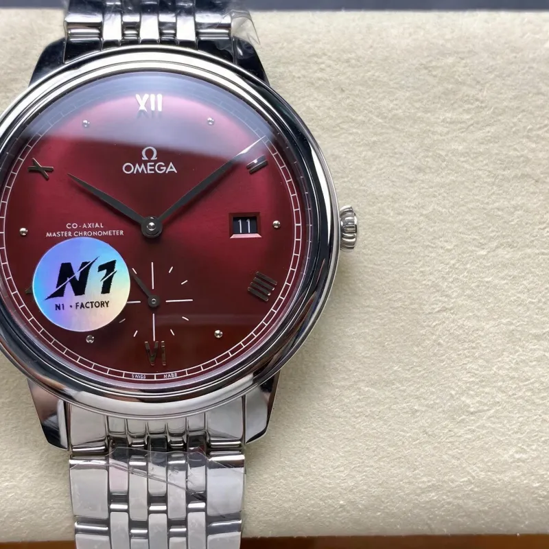Omega De Ville 434.10.41.20.11.001 Replica - Red Dial Stainless Steel