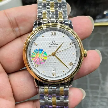 Omega De Ville 424.20.40.20.02.005 Replica - Silver Dial Two-Tone