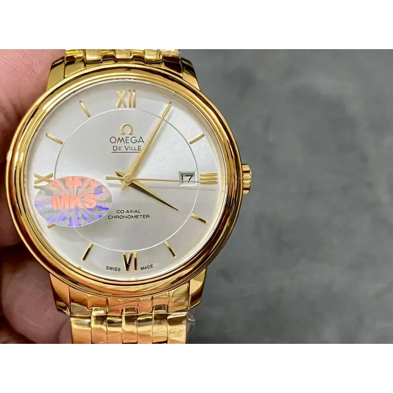 Omega De Ville 424.50.37.20.02.002 Replica - Silver Dial Two-Tone