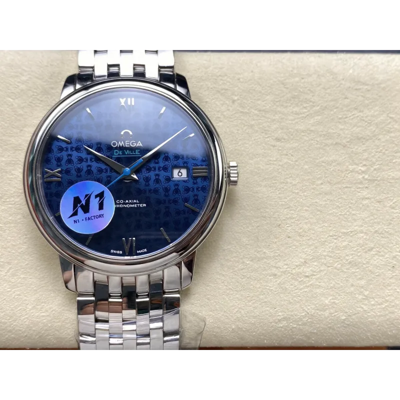Omega De Ville 424.10.40.20.03.003 Replica - Blue Dial Stainless Steel