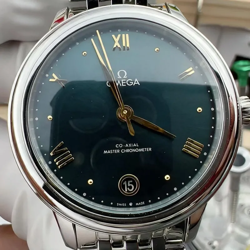 Omega De Ville Women's 434.10.34.20.10.001 Replica - Green Dial Stainless Steel