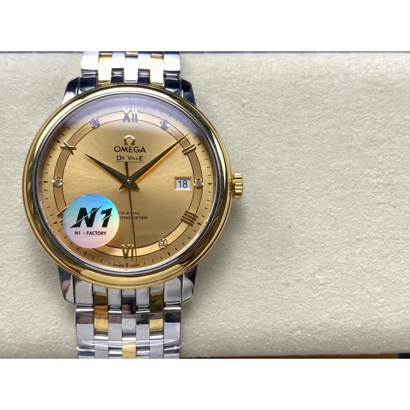 Omega De Ville 424.20.40.20.58.001 Replica - Champagne Dial Stainless Steel