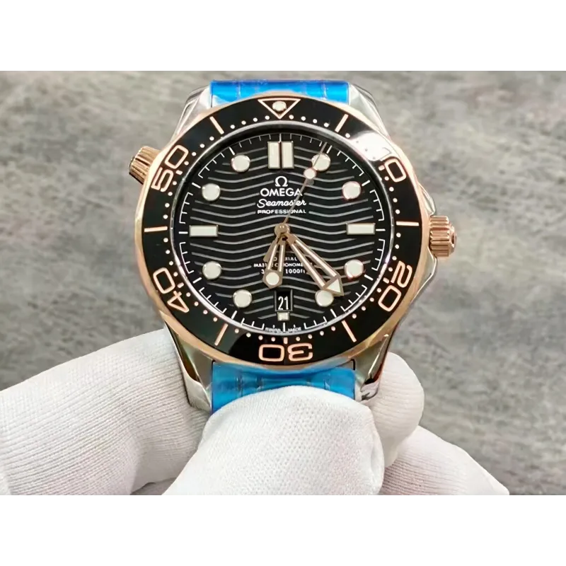 Omega Seamaster Diver 300M 210.20.42.20.01.001 Replica - Black Dial Two-Tone