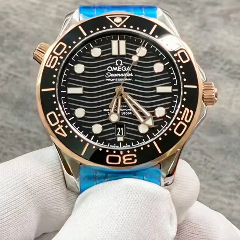 Omega Seamaster Diver 300M 210.20.42.20.01.001 Replica - Black Dial Two-Tone