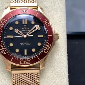 Omega Seamaster 210.90.42.20.01.003 Replica - Black Dial Fluted Bezel