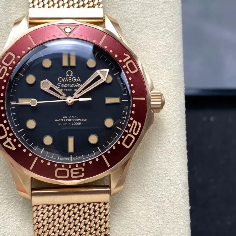Omega Seamaster 210.90.42.20.01.003 Replica - Black Dial Fluted Bezel
