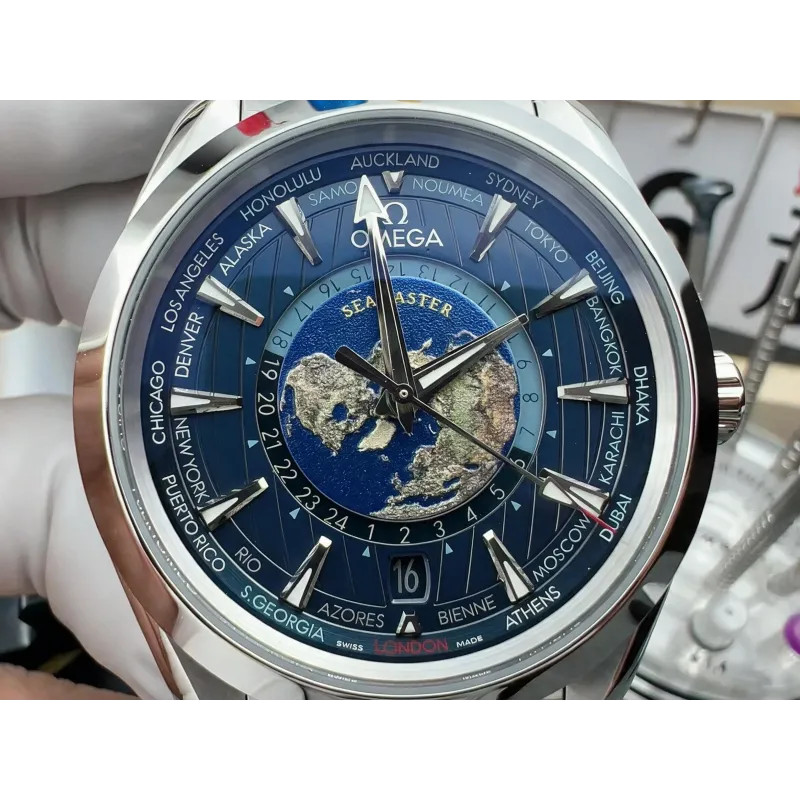 Omega Seamaster 220.10.43.22.03.001 Replica - Blue Dial Stainless Steel