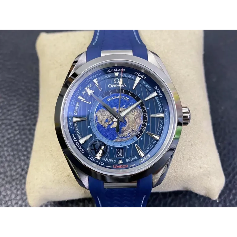 Omega Seamaster Aqua Terra 150M Worldtimer 220.12.43.22.03.001 Replica - Blue Dial