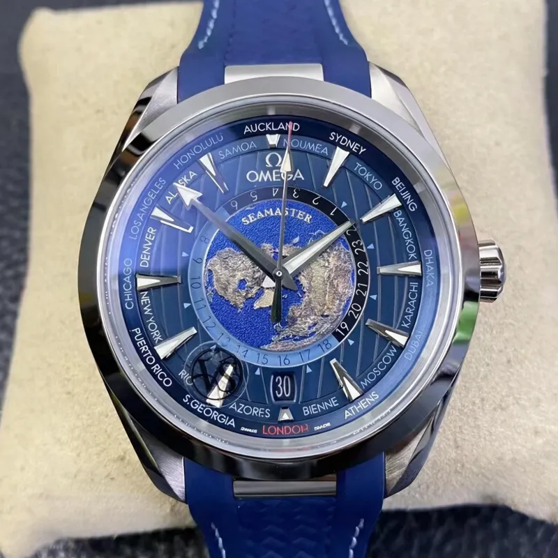 Omega Seamaster Aqua Terra 150M Worldtimer 220.12.43.22.03.001 Replica - Blue Dial