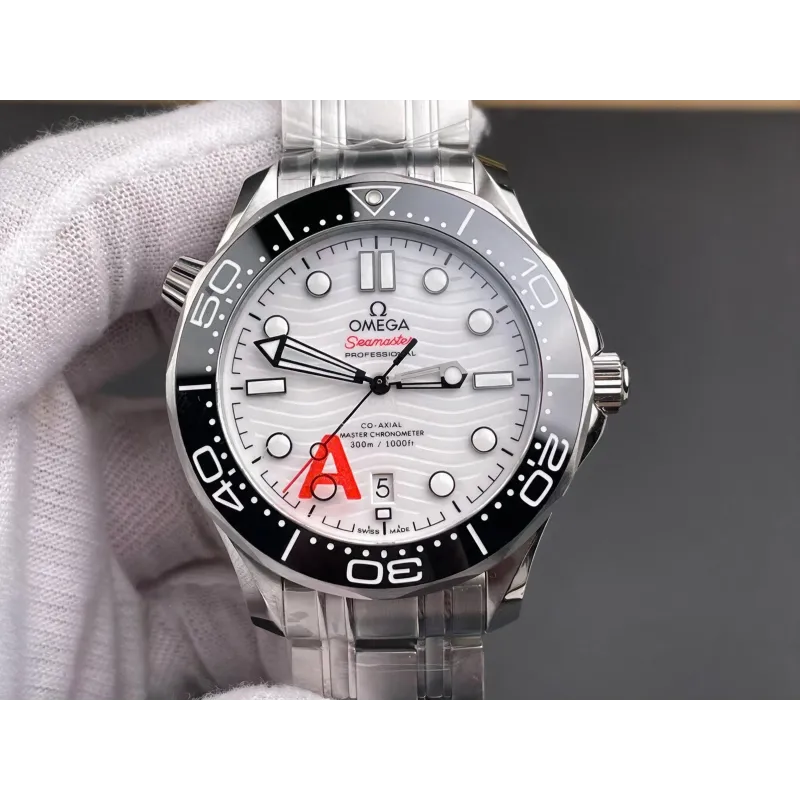 Omega Seamaster 210.30.42.20.04.001 Replica - White Dial Fluted Bezel