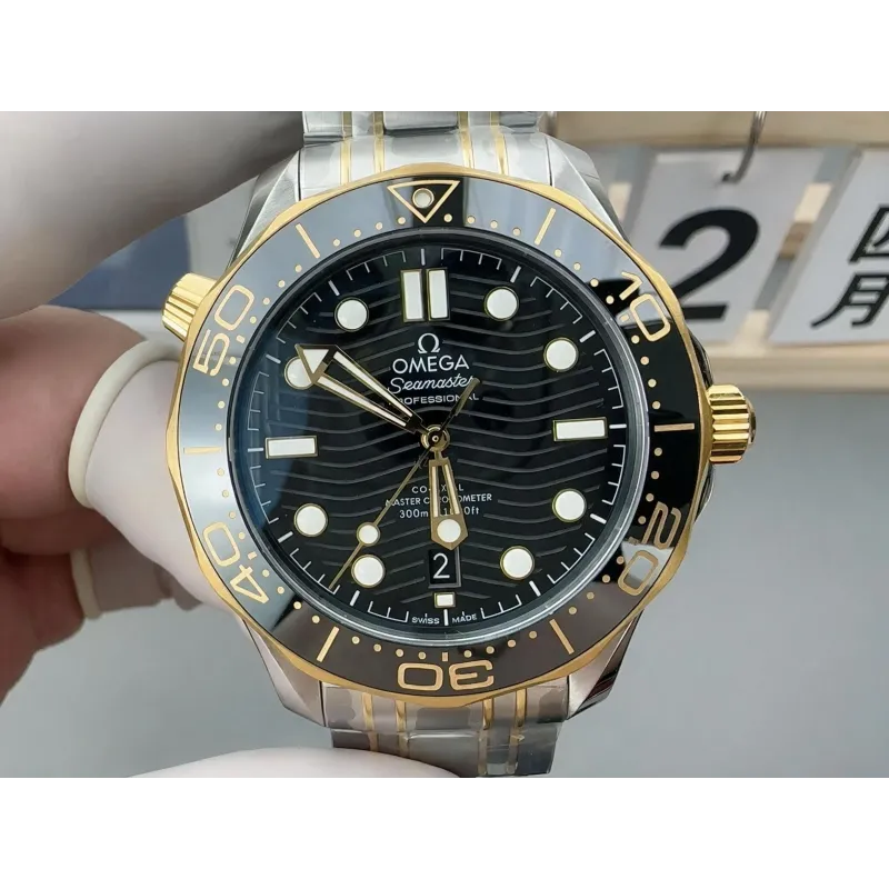 Omega Seamaster 210.20.42.20.01.002 Replica - Black Dial Fluted Bezel