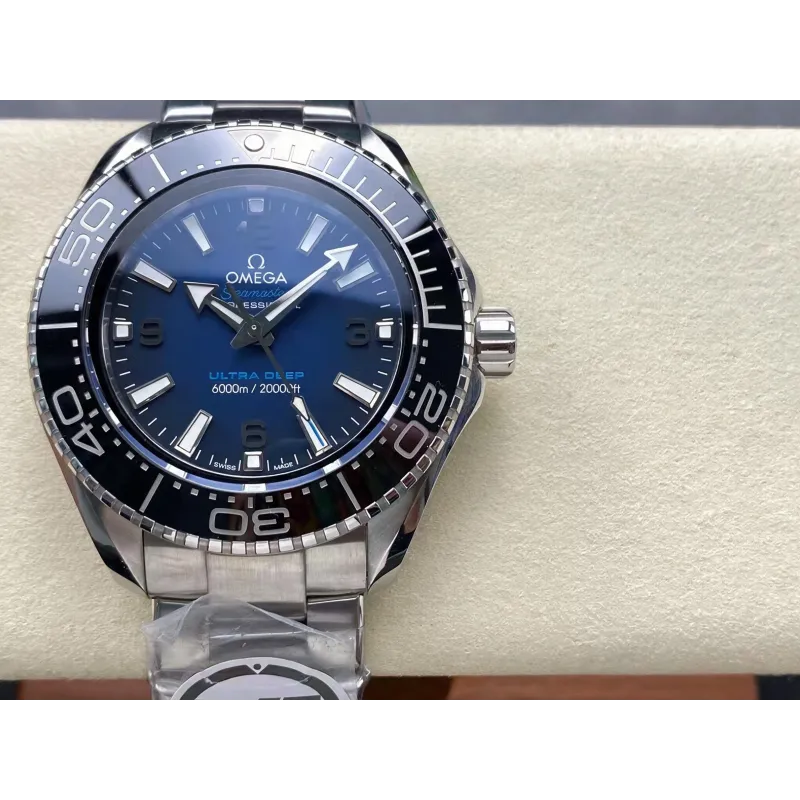 Omega Seamaster 215.30.46.21.03.001 Replica - Blue Dial Fluted Bezel
