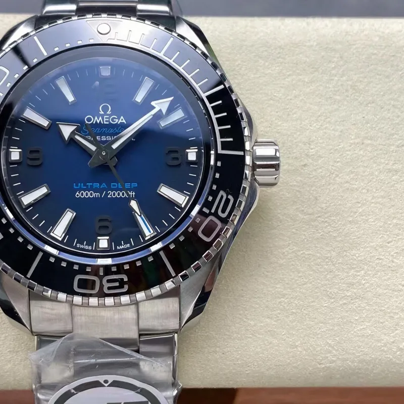 Omega Seamaster 215.30.46.21.03.001 Replica - Blue Dial Fluted Bezel