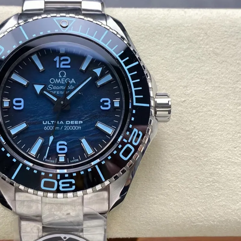 Omega Seamaster 215.30.46.21.03.002 Replica - Blue Dial Fluted Bezel
