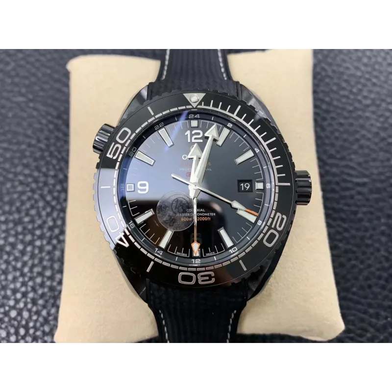Omega Seamaster Planet Ocean 600M GMT Deep Black 215.92.46.22.01.001 Replica - Black Dial