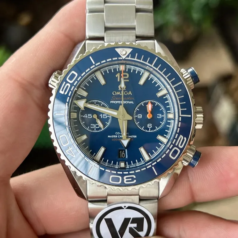 Omega Seamaster 215.30.46.51.03.001 Replica - Blue Dial Fluted Bezel