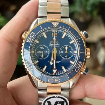 Omega Seamaster 215.20.46.51.03.001 Replica - Blue Dial Fluted Bezel