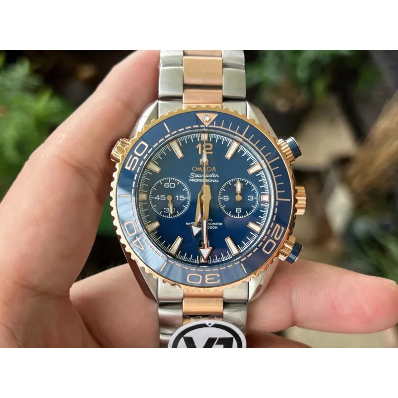 Omega Seamaster 215.20.46.51.03.001 Replica - Blue Dial Fluted Bezel