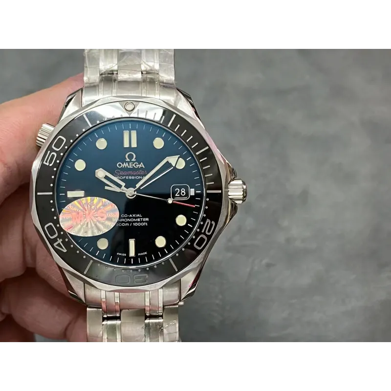 Omega Seamaster 212.30.41.20.01.003 Replica - Black Dial Fluted Bezel
