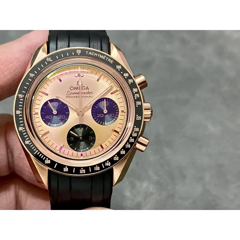 Omega Speedmaster Moonwatch Rose Gold 310.62.42.50.99.001 Replica - Rose Gold Dial