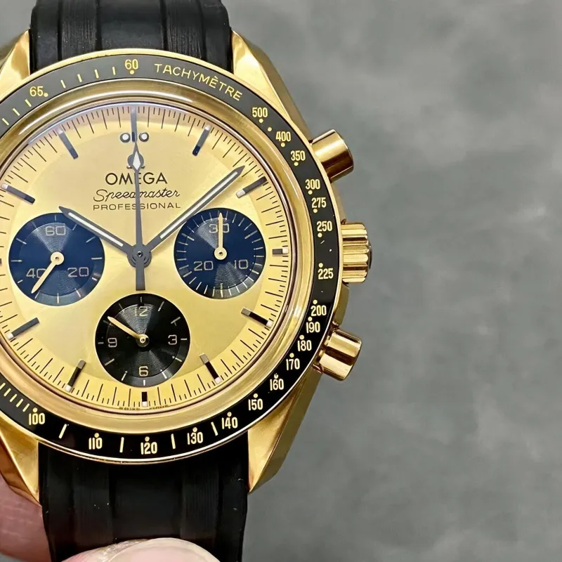 Omega Speedmaster 310.62.42.50.99.001 Replica - Gold Dial Tachymeter Bezel