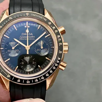 Omega Speedmaster 310.63.42.50.01.001 (RUBBER STRAP) Replica - Black Dial