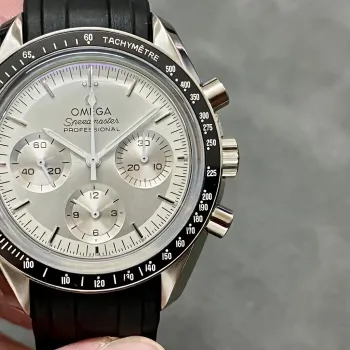 Omega Speedmaster 310.63.42.50.02.001 (RUBBER STRAP) Replica - Silver Dial