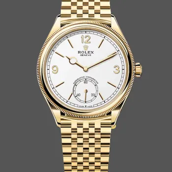 Rolex Perpetual 1908 52508 Replica - White Dial Fluted Bezel