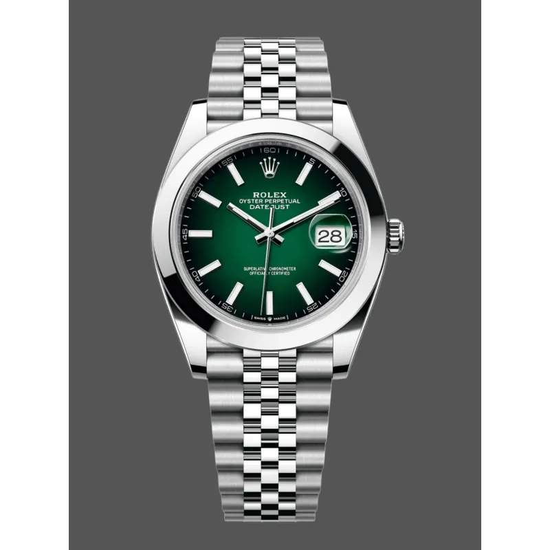Rolex Datejust 126300 Wimbledon 126300 Replica - Green Dial Jubilee